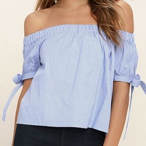 Lulu's smooth seas off the shoulder top